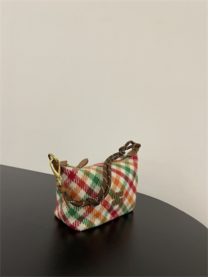 M*um*u plaid wool pouch red/green
