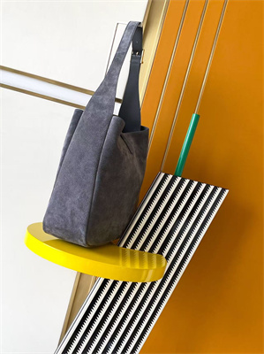 y.s.l le 5 a 7 S*pple large hobo bag in grey suede leather