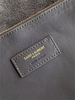 y.s.l le 5 a 7 S*pple large hobo bag in grey suede leather