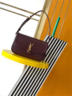 y.s.l solferino small in box Sa**t Lau*nt rouge cabernet color