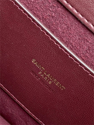 y.s.l solferino small in box Sa**t Lau*nt rouge cabernet color