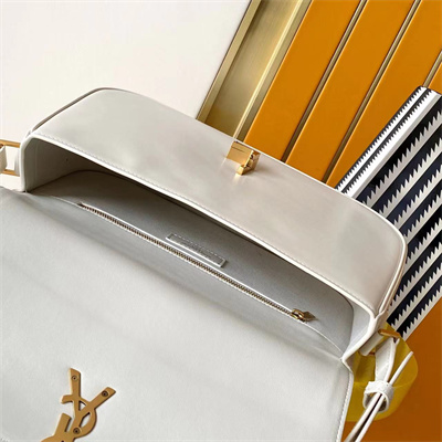 y.s.l solferino medium in box Sa**t Lau*nt white color